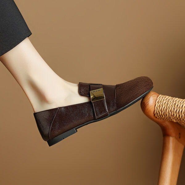 All-in-One Clogs 2025 New Style Super Comfortable Soft Sole Round Toe Fleece Lined Casual Women's Shoes with Metal Square Buckle Flat Shoes for Women