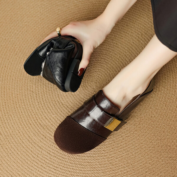All-in-One Clogs 2025 New Style Super Comfortable Soft Sole Round Toe Fleece Lined Casual Women's Shoes with Metal Square Buckle Flat Shoes for Women