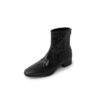 Korean Style Leading Lady ~ Soft and Comfortable Sheepskin Slim Boots 2025 Autumn Winter Chunky Low Heel Versatile Square Toe Genuine Leather Ankle Boots